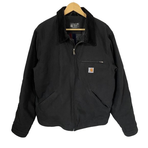 Carhartt Other - Carhartt Detroit Work Jacket Blanket Lined Black Coat OJ3828-M Size Large